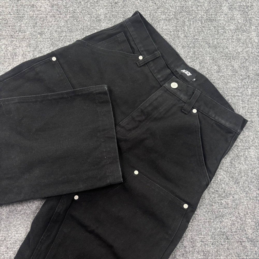 Palace Zen Work Pants 30W x  26L Black Double Knee Canvas‎ Utility Men's